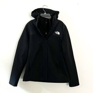 the north face // black double layered removable fleece jacket S